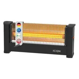 Produktbild: ICQN Infrarot Standheizstrahler, Für Räume bis 9m², 900 W, IP20, Elektroheizung, 135 Zentimeter Kabel, Heizstrahler für Büro oder Haus, Infrarotheizer, IQ.0900.APW