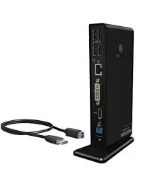 Produktbild: ICY BOX Laptop Docking Station (11-in-1) für 2 Monitore (1x HDMI & 1x DVI) mit USB 3.0, 6-fach USB HUB, Gigabit Ethernet, Audio, Schwarz, IB-DK2241AC