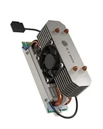 Produktbild: ICY BOX M.2 Kühler mit Lüfter und Heatpipe Kühlkörper für M.2 NVMe & SATA SSD bis 2280, 30 mm Lüfter aktiv, Wärmeleitpad inklusive