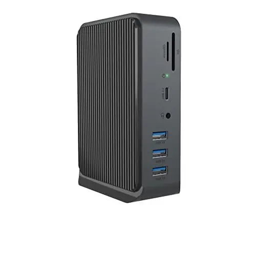 Produktbild: ICY BOX USB-C Docking Station (14-in-1) für 2 Monitore (2X HDMI), 7-Fach USB 3.0 HUB, Gigabit Ethernet, Audio, SD-Kartenleser, DisplayLink, Anthrazit, IB-DK2261AC