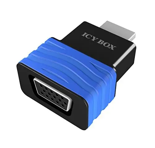 Produktbild: Icy Box IB-AC516 HDMI Micro-Connector zu VGA Adapter, Auflösung bis 1920x1080 (schwarz)