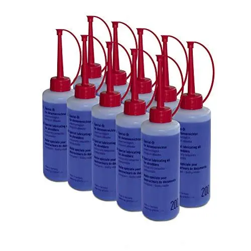 Produktbild: IDEAL 9000611 Spezialöl für alle Aktenvernichter-Modelle und Marken (je 200 ml Flasche, 10-er Pack)