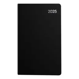 Produktbild: Idena 11161 - Taschenkalender 2025 im Format 10 x 16,5 cm, 1 Tag auf 1 Seite, Terminplaner mit Einband in Schwarz und Registerschnitt