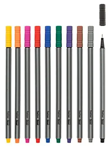 Produktbild: Idena 516113 - Fineliner, 10 Stück, 0,4 mm Stärke, im Etui