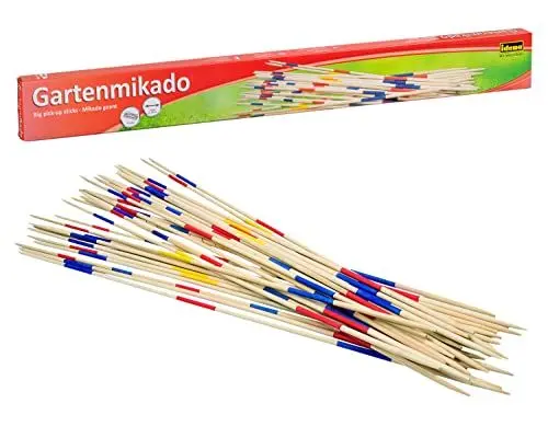 Produktbild: Idena 6066132 - Gartenmikado mit 31 Stäben aus Bambusholz, für Kinder ab 8 Jahren, ideal zum Spielen im Freien
