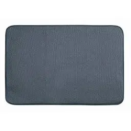 Produktbild: iDesign 40232 iDry Abtropfmatte extragroß, dünne Spülbeckenmatte aus Polyester zum schnellen Trocknen von Geschirr, zinn-/elfenbeinfarben
