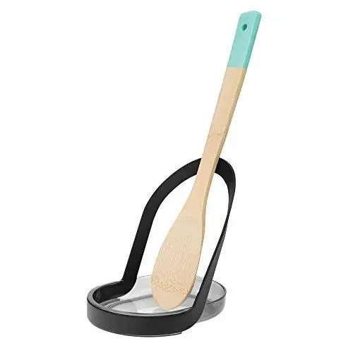 Produktbild: iDesign 51647 Utensilienhalter für die Arbeitsplatte, Küchenutensilienhalter aus Metall und Kunststoff, Kochlöffelhalter, mattschwarz,13,0 cm x 11,0 cm x 15,4 cm