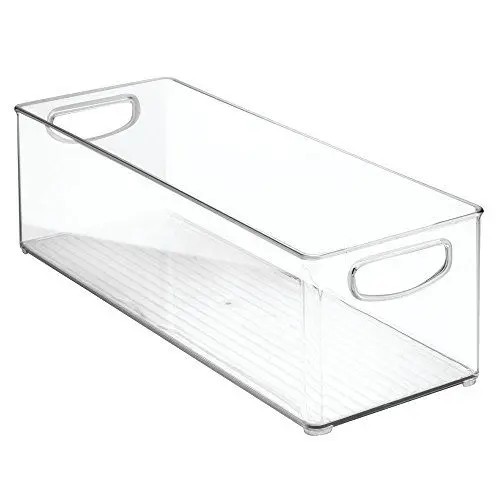 Produktbild: iDesign 64798EU Cabinet/Kitchen Binz Aufbewahrungsbox, extragroßer Küchen Organizer aus Kunststoff, lange Box, durchsichtig, Medium and Deep