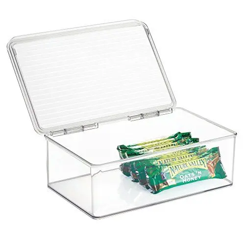 Produktbild: iDesign Cabinet/Kitchen Binz Aufbewahrungsbox, Vorratsdose mit Deckel, durchsichtig, 18,4 cm x 27,3 cm x 9,5 cm, Farblos