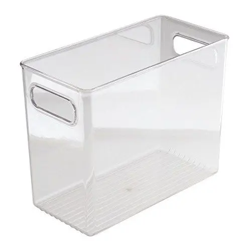 Produktbild: iDesign Cabinet/Kitchen Binz Aufbewahrungsbox, extragroße Ordnungsbox aus Kunststoff, 1er-Set hoher Küchen Organizer, durchsichtig