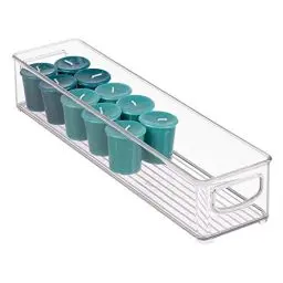 Produktbild: iDesign Cabinet/Kitchen Binz Aufbewahrungsbox, kleiner Küchen Organizer aus Kunststoff, lange Box, durchsichtig