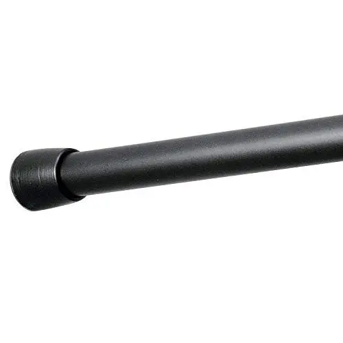 Produktbild: iDesign Duschvorhangstange, kurze Teleskopstange aus Metall, ausziehbare Duschvorhangstange ohne Bohren für Dusche und Badewanne, mattschwarz