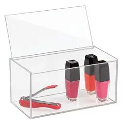 Produktbild: iDesign Kosmetik Organizer mit Deckel, großer Schminkorganiser aus BPA-freiem Kunststoff, stapelbare Acrylbox für Schminke, (20,3 x 10,2 x 10,2 cm), durchsichtig