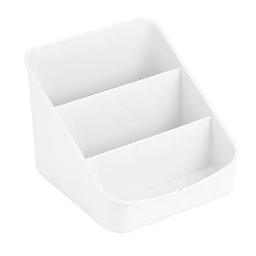 Produktbild: iDesign Linus Küchen Organizer, Aufbewahrungsbox aus Kunststoff mit drei Fächern für Verpackungen und Gewürze, weiß