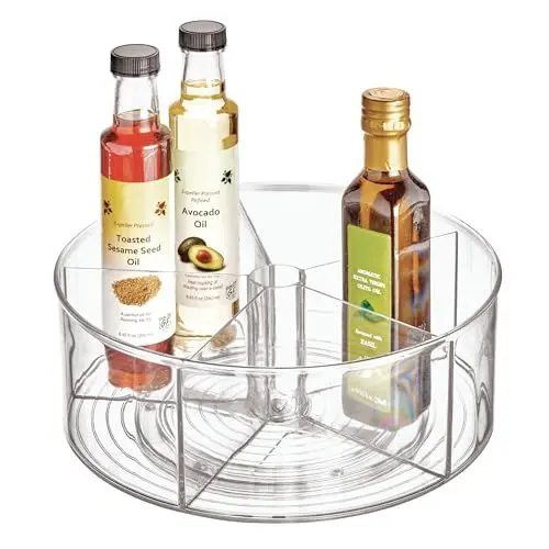 Produktbild: iDesign Linus Schrank Organizer, mittelgroßer Drehteller mit 5 Fächern aus Kunststoff, durchsichtig