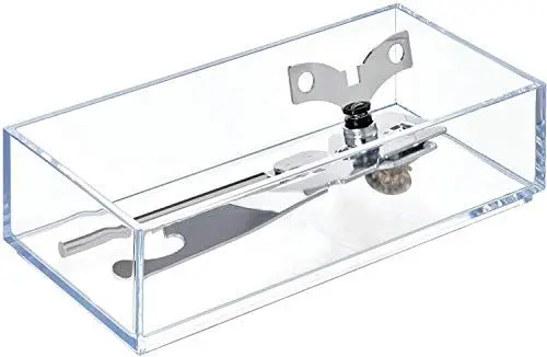 Produktbild: iDesign Schubladeneinsatz, kleiner Besteckkasten für Schubladen aus Kunststoff, stapelbarer Schubladentrenner für Besteck und andere Utensilien, durchsichtig, 10,2 cm x 20,3 cm