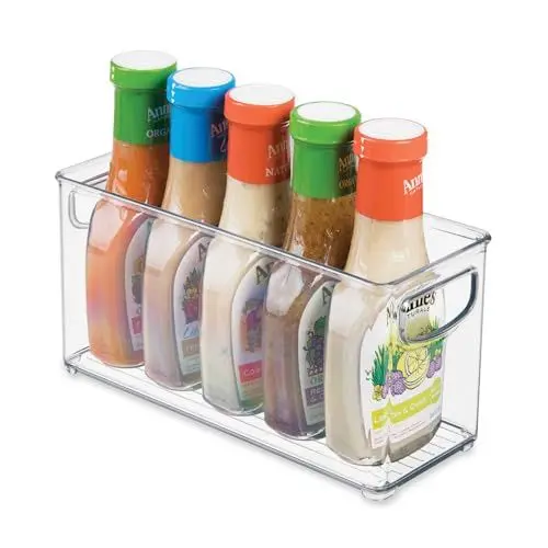Produktbild: iDesign bac rangement frigo, petite boîte alimentaire spacieuse en plastique, boîte conservation alimentaire à poignées, transparent, Durchsichtig