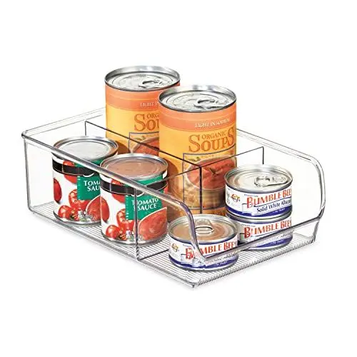 Produktbild: iDesign boîte de rangement à 3 compartiments, bac plastique moyen pour le placard ou le tiroir, bac alimentaire empilable sans couvercle, transparent, Durchsichtig
