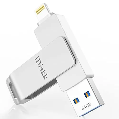 Produktbild: iDiskk MFi-zertifizierter 64GB Lightning-USB-Foto-Stick Speicher weiterung Sicherung Flash-Laufwerk