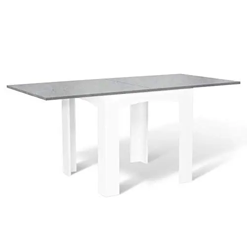 Produktbild: IDMarket - Esstisch, ausziehbar, rechteckig, Dona, 6-8 Personen, Platte in Betonoptik, 80-160 cm