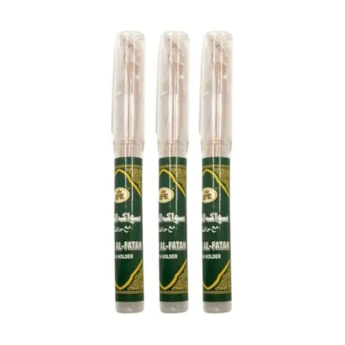Produktbild: IDOBY Miswak Zahnbürste, 3er Pack Zahnputzholz, Traditionelle Zahnbürste 100% Natürliche Siwak Stück, Miswak Wurzel, Reinigend und Aufhellend, Umweltfreundlich & Nachhaltig