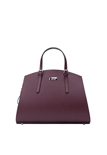 Produktbild: Idony Women's Bowling Bag aus Leder, Dunkelkirsch