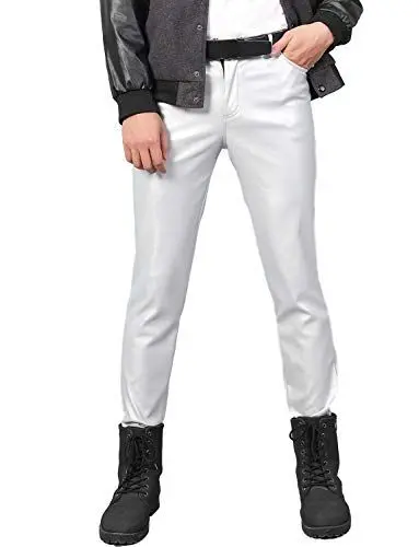 Produktbild: Idopy Herren Party Kostüm Kunstlederhosen Motorrad Bikerhose