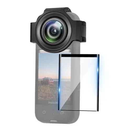 Produktbild: iEago RC Objektivschutz für Insta360 X3, Linsenschutz mit 2 Sätze Displayschutz Premium Lens Guard Schutzhülle für Insta360 Grad X3 Zubehör