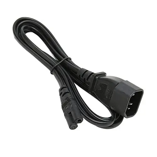Produktbild: C14-auf-C7-Stecker-Netzkabel, IEC320-C14-Stecker auf IEC320-C7-Buchse, Adapterkabel, Universelles Netzkabel, 1,9 M