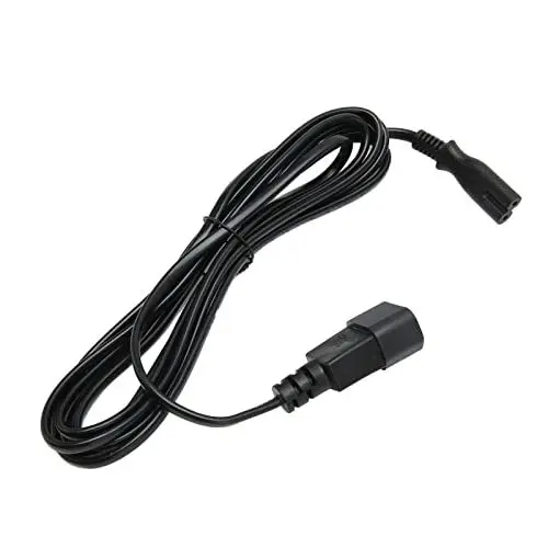 Produktbild: IEC320-Netzkabel, Verstärktes Design, IEC320 C14 Bis IEC320 C7, Netzkabel, PVC-Außenhülle, Hitzebeständig, 9,8 Fuß Stecker auf Buchse für Drucker