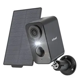 Produktbild: ieGeek 2K Überwachungskamera Aussen Akku Solar, 5200mAh Akku Kamera Überwachung Aussen WLAN, PIR-Bewegungserkennung, Bunte Nachtsicht, 2-Wege-Audio, Spotlights, IP65 wasserdicht