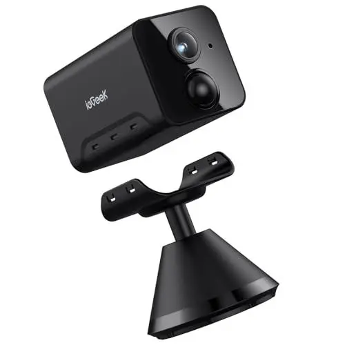 Produktbild: ieGeek Überwachungskamera Innen Akku,2.4GHz Überwachungskamera Innen WLAN,Mini Kamera Live Übertragung Handy,Kabellose Überwachungskamera mit 15M Nachtsicht,PIR-Bewegungserkennung,2-Wege-Audio