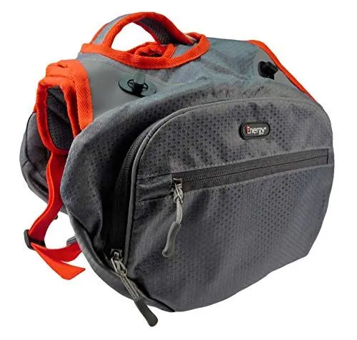 Produktbild: iEnergy™ MAE Hunderucksack - 2in1 Geschirr und Abnehmbarer Rucksack für Hunde - Wetterfest und inklusive Zwei Trinkflaschen mit Thermotaschen (Mittel)