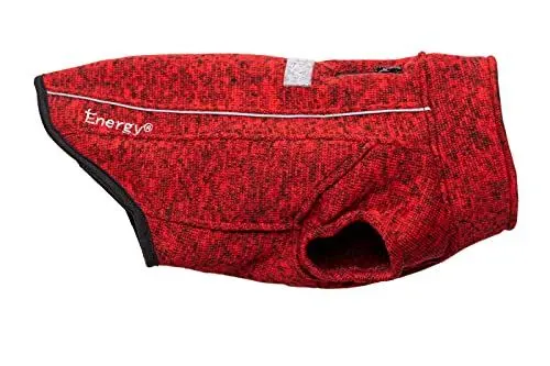 Produktbild: iEnergy™ OSC isolierende und warme Outdoor-Hundejacke mit Fleece-Innenfutter, windabweisender, ultraleichter und reflektierender Hundemantel, Ganzjahres-Hundeviespullover (Rot, Groß)