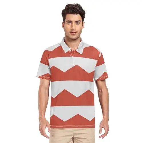 Produktbild: IFCXA Monaco Flag Herren-Poloshirt, atmungsaktiv, schnelltrocknend, kurzärmelig, mehrfarbig, XL