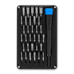 Produktbild: iFixit Moray Precision Bit Set, Bit-Kit mit 32 Präzisions-Bits (4 mm) und Schraubendreher für die Reparatur von Smartphone, Konsole, Laptop & Co.