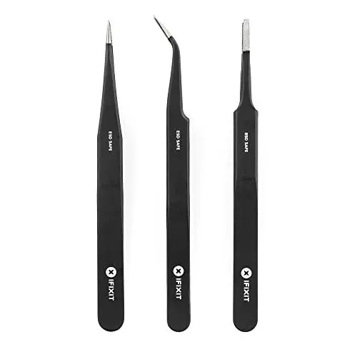 Produktbild: iFixit Precision Tweezers Set, Feinmechanik Set mit 3 Präzisions-Pinzetten zum Reparieren von elektronischen Geräten wie Smartphone, Tablet, PS4, PC