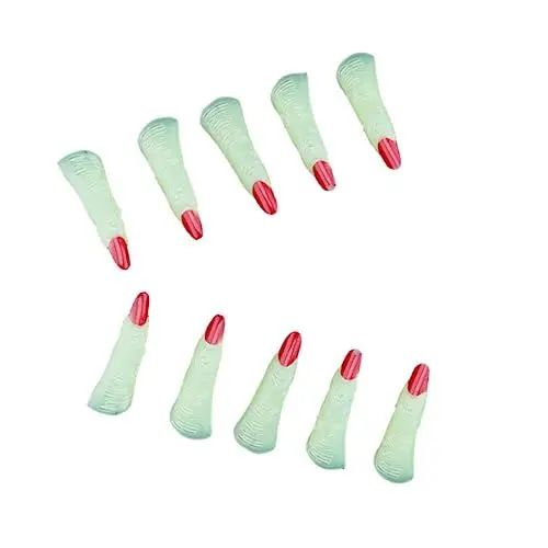 Produktbild: ifundom 10St falsche Hexennägel Halloween Finger Halloween nägel Bekleidung Halloween-Ornamente falsche Fingernägel gruselige Hexennägel falsche Nägel Leuchtend Requisiten die
