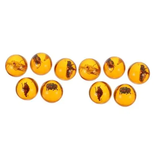 Produktbild: ifundom 10 STK Insekten Bernstein Medaillon-Halskette Puzzle-Spielzeug Bernstein-anhänger Bug-Exemplar- Bug Bernstein Handwerk Kidcraft-spielset Handdekor Handbuch Medaille Harz