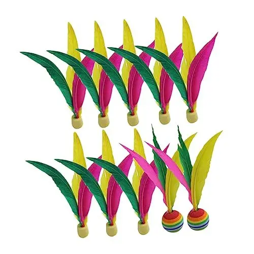 Produktbild: VICASKY 10 STK elastisches Badminton Federball Set Tischtennis zubehör gieskanne kinderspielzeug jucarii pentru copii kinderspielzeuge Spielzeug für Kinder Children Toys Kinder-Badminton