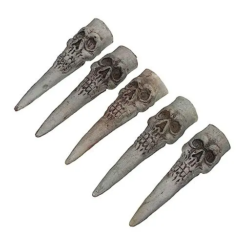 Produktbild: ifundom 10 Teiliges Set Mit Falschen Nägeln Gruselige Finger Krallen Zombie Fingernägel Künstliche Fingernägel Marsmensch Hexenfinger Halloween Zaubererfinger Künstliche Nägel