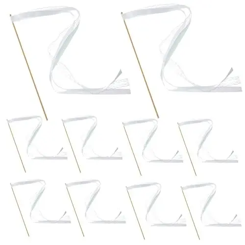 Produktbild: ifundom Luftschlangen Für Feenstäbe Bei Hochzeiten 10 Stück Bandstäbe – Partyzubehör Für Dekorative Ornamente