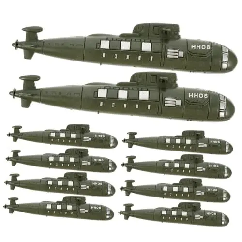 Produktbild: ifundom 10st Simuliertes U-Boot Weltfriedenstruppen U-Boot-Modelle Plastikkriegsschiffmodell Spielzeug Schwarzes U-Boot Mikromaschinen U-Boot-bootsmodell Sandkasten Kind