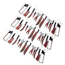 Produktbild: ifundom 12 STK Halloween-Flagge Ziehen Spukhaus-Banner Halloween-Messer-Banner Halloween Glückliche Banner Hängendes Blutiges Banner Halloween Ammer Banner Unheimlich Papier Draussen