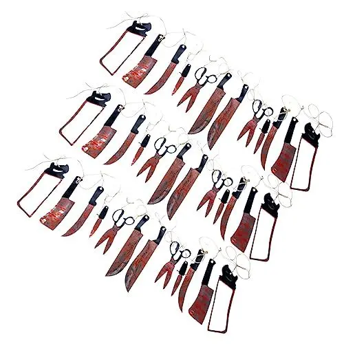 Produktbild: ifundom 12 STK Halloween-Flagge Ziehen Spukhaus-Banner Halloween-Messer-Banner Halloween Glückliche Banner Hängendes Blutiges Banner Halloween Ammer Banner Unheimlich Papier Draussen