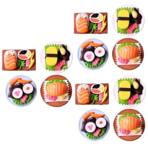 Produktbild: ifundom 12 STK Simuliertes Japanisches Sushi Japanisches Puppenhaus-Miniatur-Sushi tortendeko Einschulung Modelle Mini-Sushi-Dekoration Mini-Sushi-Ornamente Lebensmittel schmücken