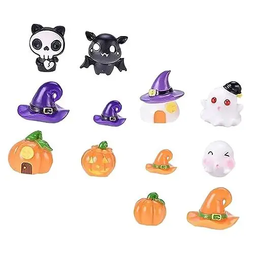 Produktbild: ifundom 12stücke Halloween Figuren Süße Landschaftsdekoration Für Tisch Büro Und Kreative Deko Für Halloween Mit Kürbislaterne Und