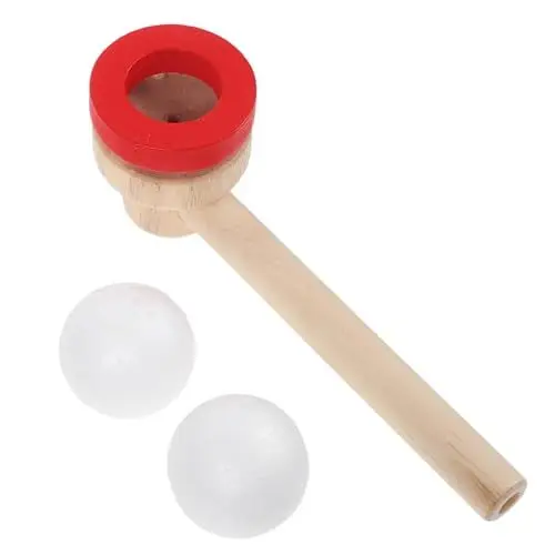 Produktbild: ifundom Rotes Schwimmendes Blasspielzeug Aus Holz Für Jungen Und Mädchen Interaktives Spiel Entwickelt Die Fähigkeiten Von Jungen Und Mädchen Für Familienfeieraktivitäten