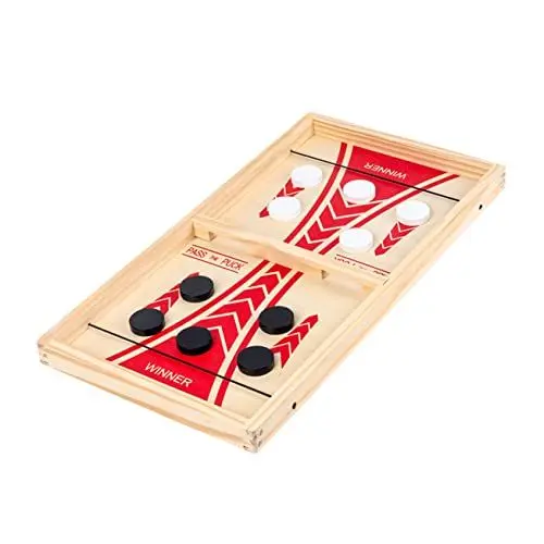 Produktbild: ifundom 1 Satz Brettspiel Mini-Schachbrett Airhockey-Puck Tischfußball-siegerspiel Spielsets Für Kinder Shooter Schachbrett Denksportspielzeug Air-Hockey-Tisch Gobang-spielbrett Hölzern