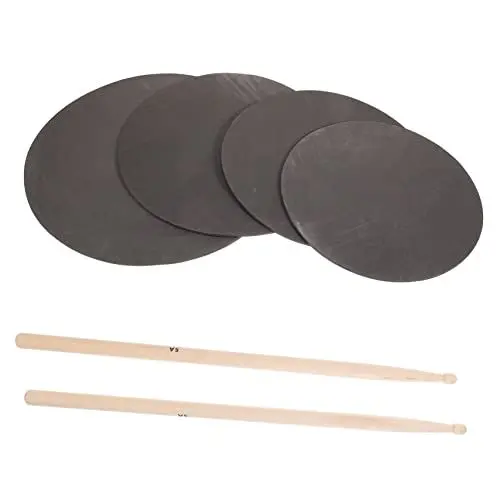 Produktbild: ifundom Drum-übungspad-set 12 Zoll Leises Drum-dämpfer-set Und Metronom Für Leise Trommeln